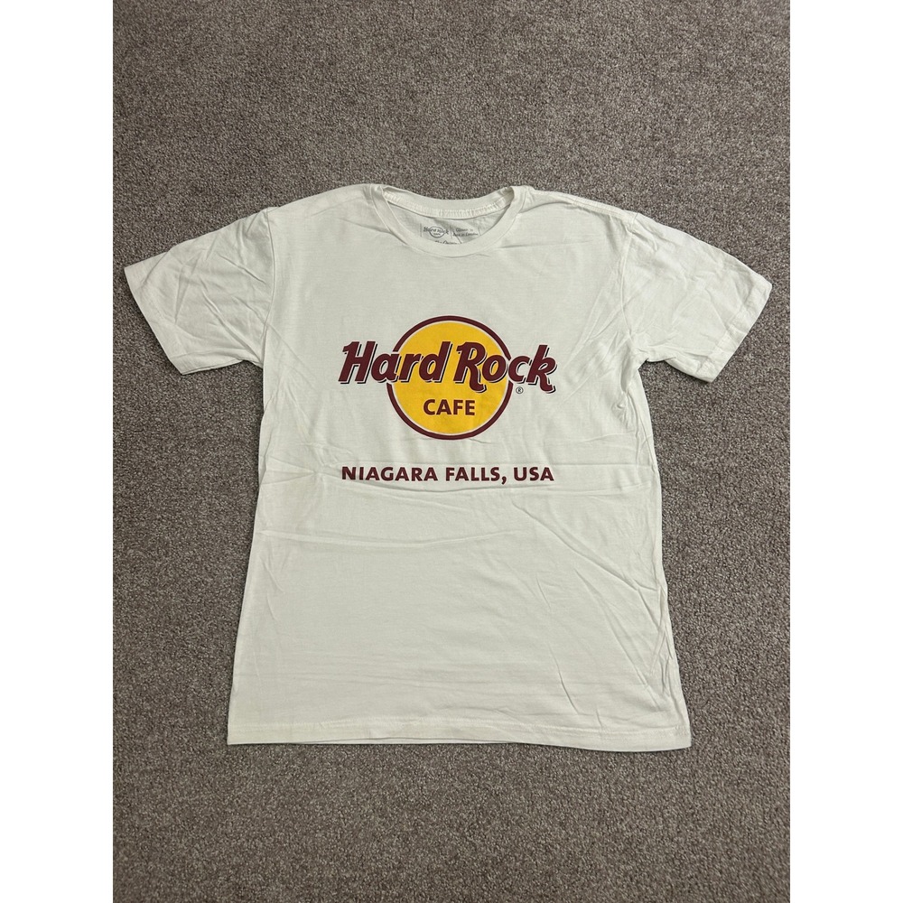 Hard Rock Cafe T-Shirt Adult Small White Excellent Niagara Falls USA Graphic Tee